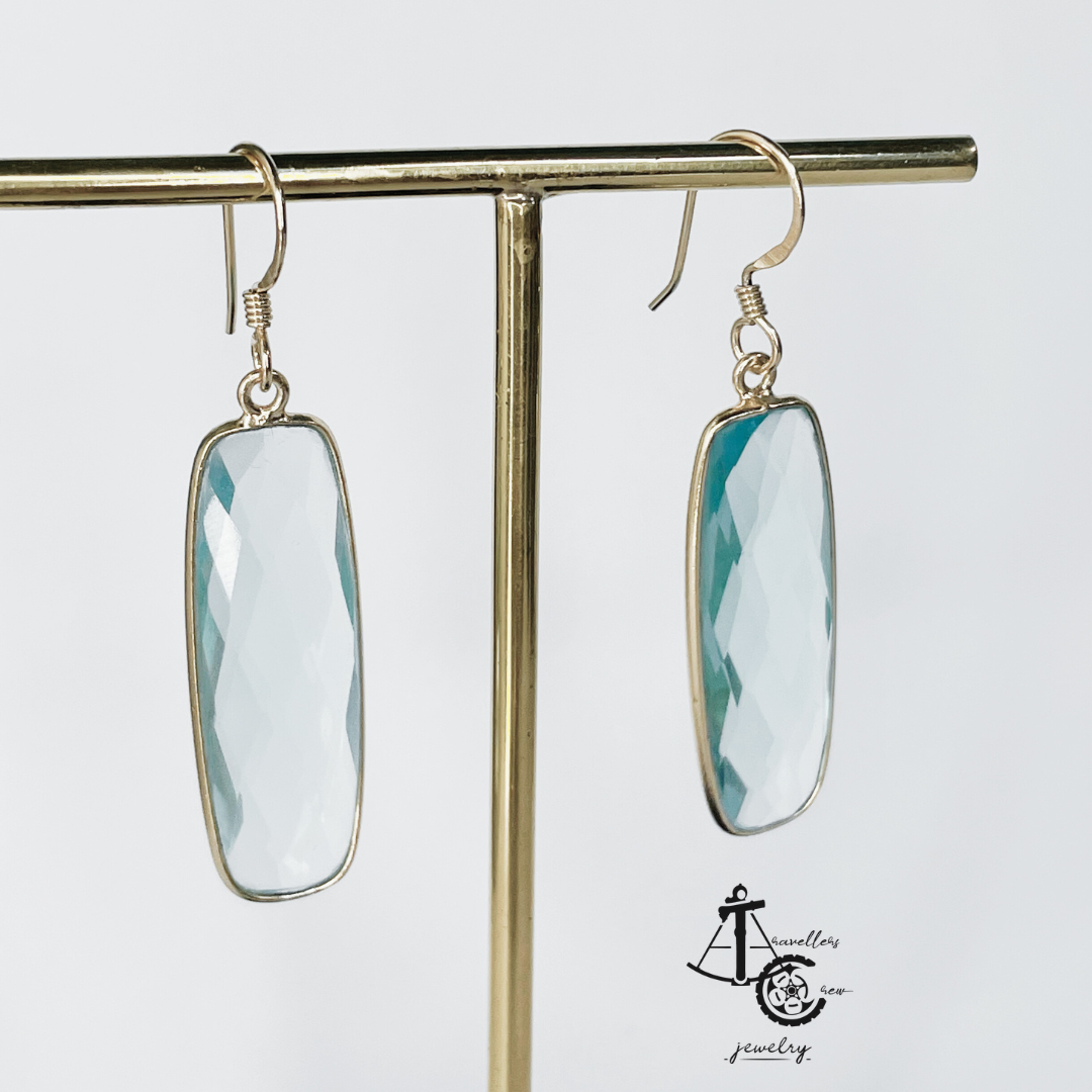 Earrings with Aquamarine (Pair)
