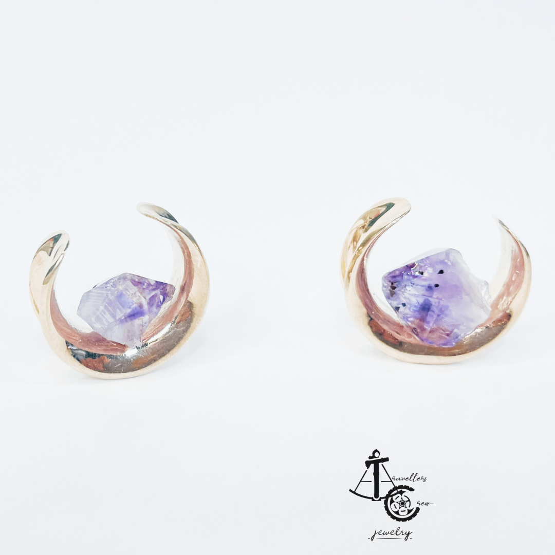 Saddles with amethyst (Pair)