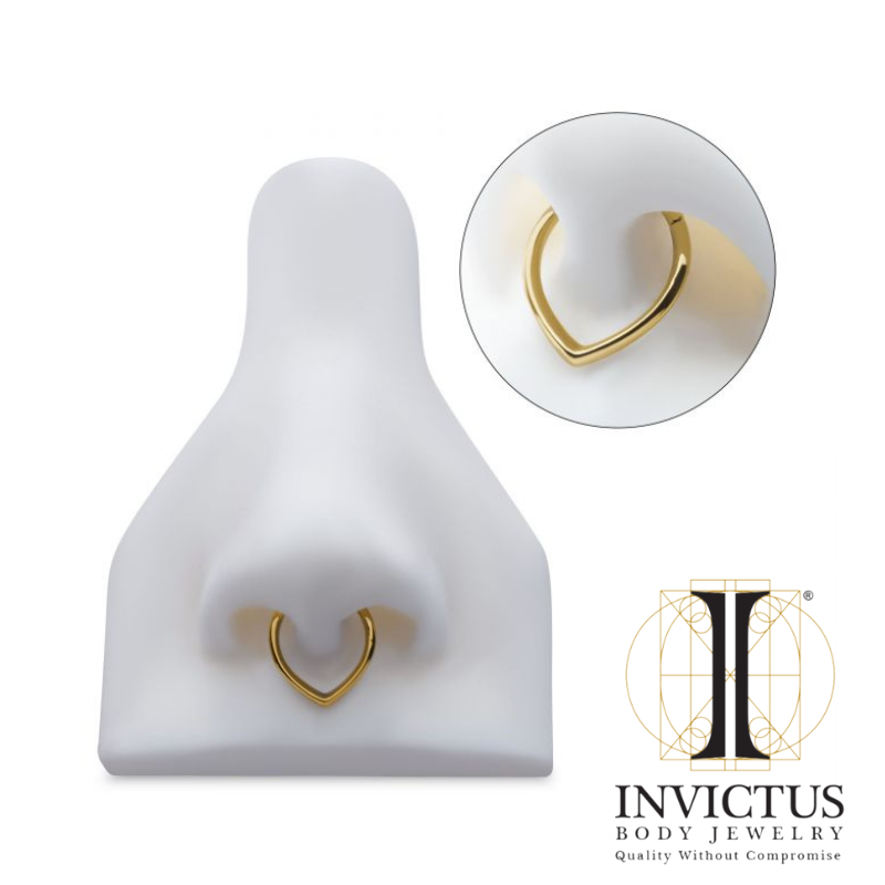16g - 24Kt Gold PVD Titanium Teardrop Hinged Segment Clicker