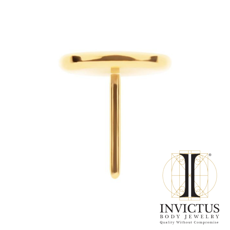 24Kt guld PVD Titanium Flade Disc Ender