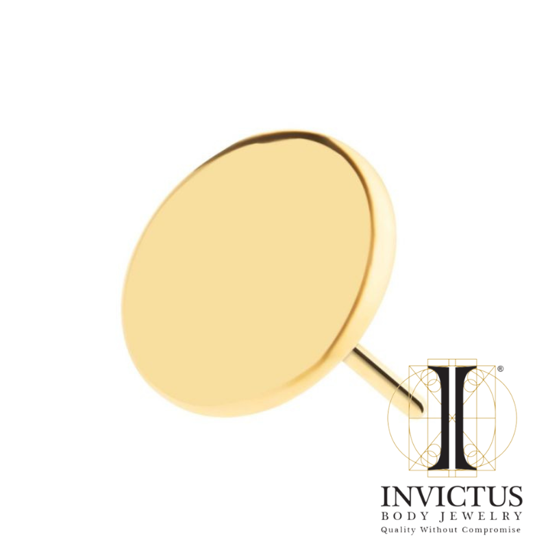 24Kt guld PVD Titanium Flade Disc Ender