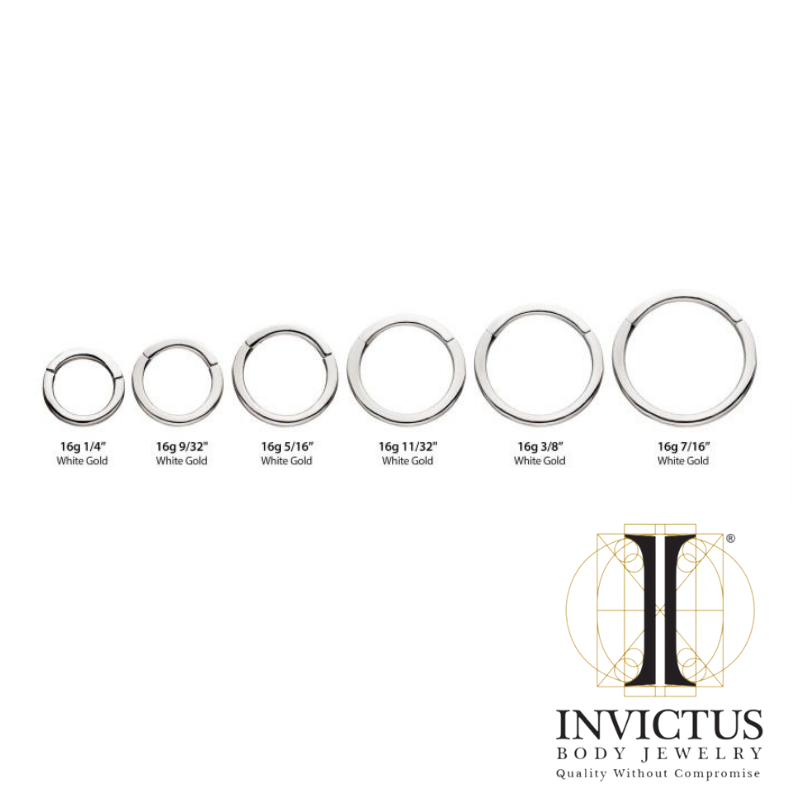 16G - 14kt White Gold Hinged Segment