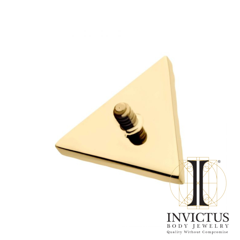 24Kt Gold PVD Titanium Corrugated Triangle ends