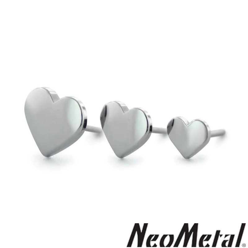 Titanium Threadless Heart