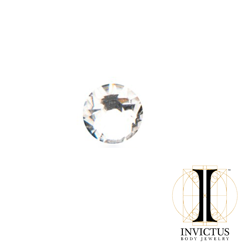 14g Titanium Bezel Set Preciosa Gem Jeweled Discs - REBELLIC