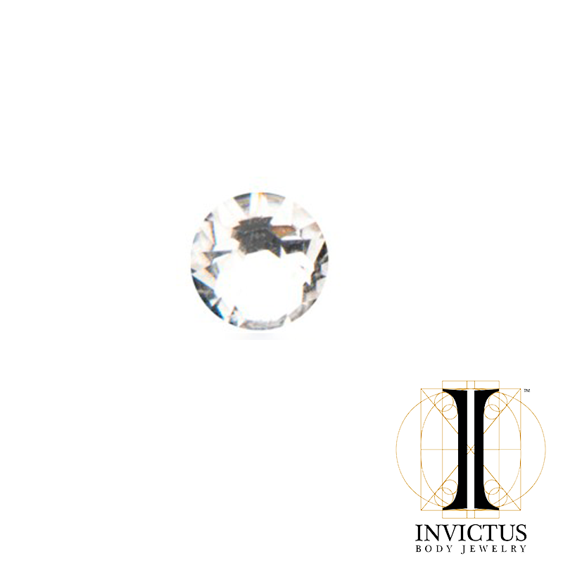16g Titanium Bezel Set Preciosa Gem Jeweled Discs - REBELLIC