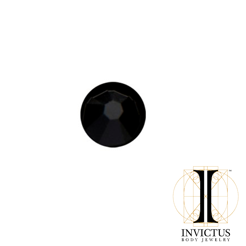 16g Titanium Bezel Set Preciosa Gem Jeweled Discs - REBELLIC