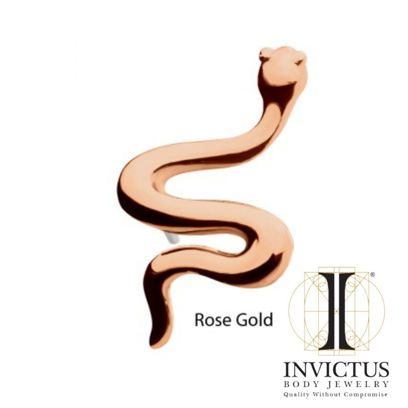 14Kt Gold Threadless Snake Ends