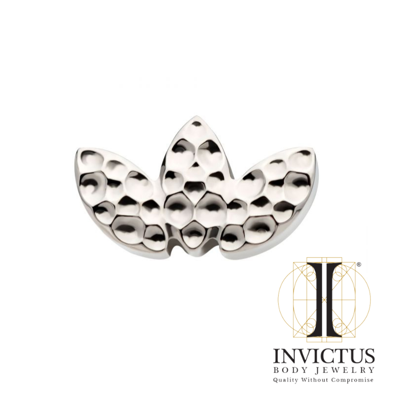 Titanium Hammered Marquise 3 Cluster Top