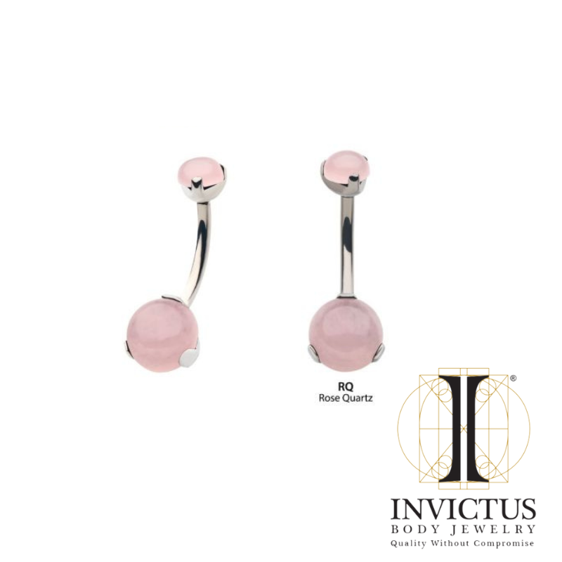 Internally Threaded Titanium Prong Set Double Stone Navel Curves - REBELLIC