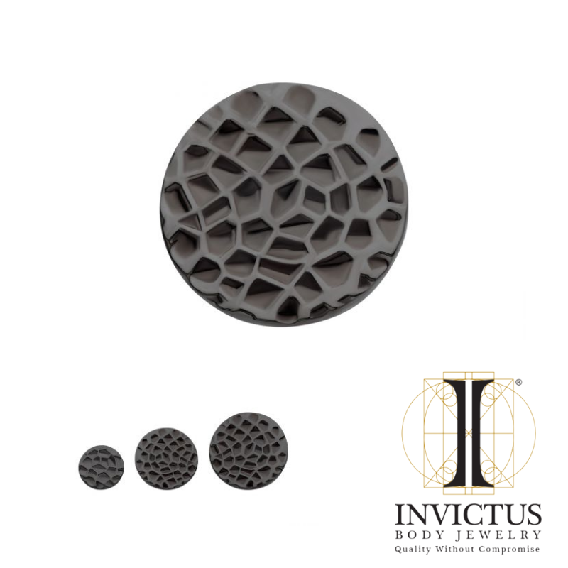 Black PVD Titanium Hammered Disk Top