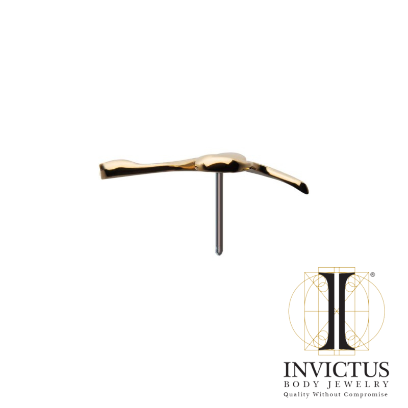 14Kt Gold Threadless Snake Ends