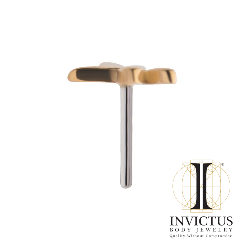 14Kt Yellow Gold Threadless Dragonfly ends
