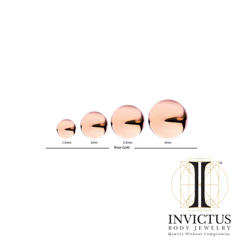 14Kt Gold Threadless Ball Ends