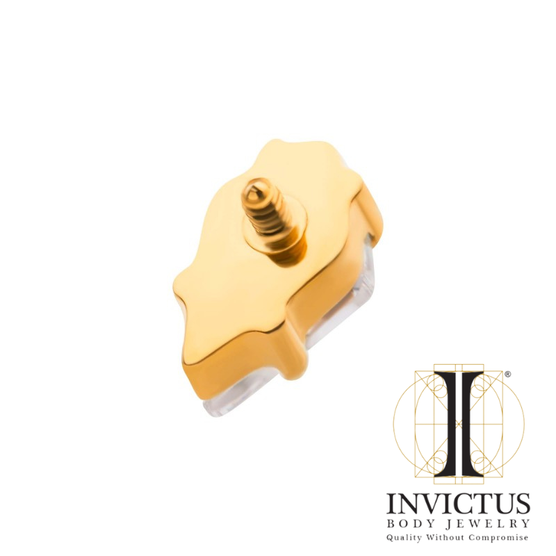 24Kt Gold PVD Titanium Kite Shaped Ends
