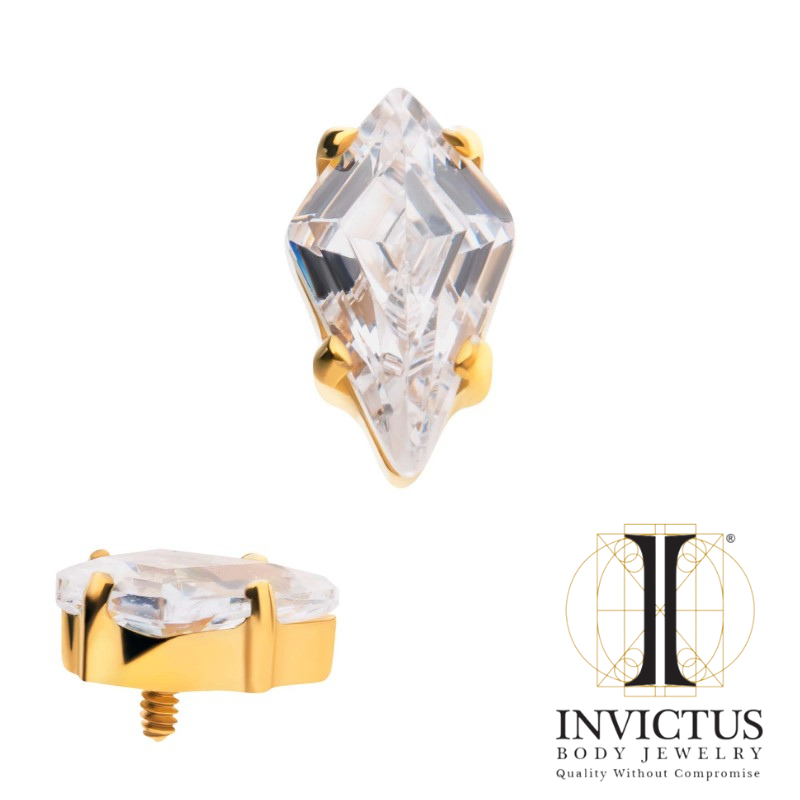24Kt guld PVD Titanium drageformede ender