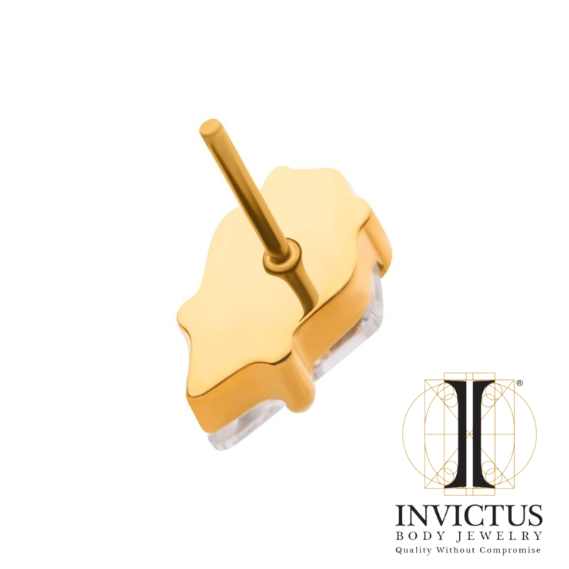 24Kt Gold PVD Titanium Kite Shaped Ends