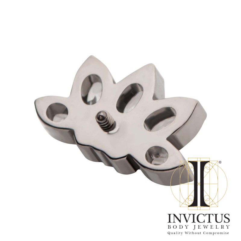 Titanium Internally Threaded & Threadless Cluster Fan Shape Ends