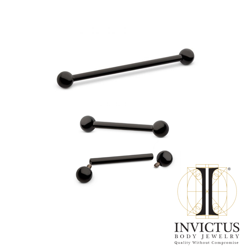 Matte black hot sale nipple barbell