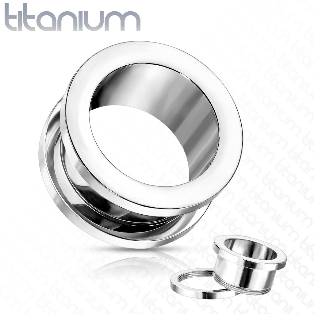 Titanium Double Flared Skrue Fit Flesh Tunnel