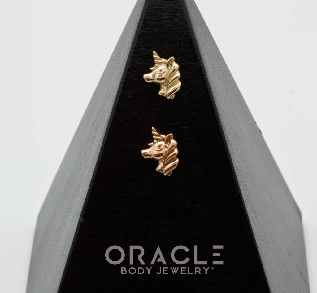 18kt Gold Sparkle Threadless End