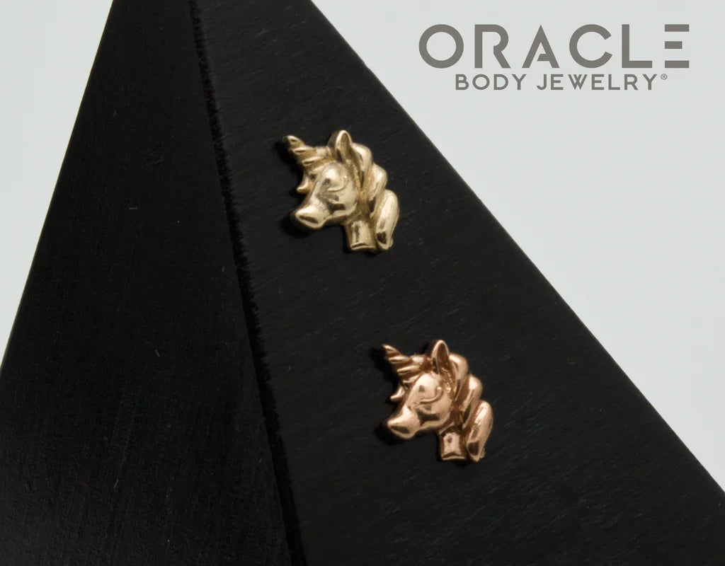 18kt Gold Sparkle Threadless End