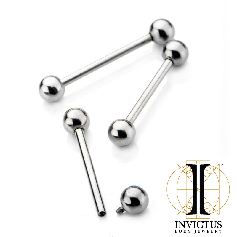 14g Internally Threaded Titanium Barbell - REBELLIC