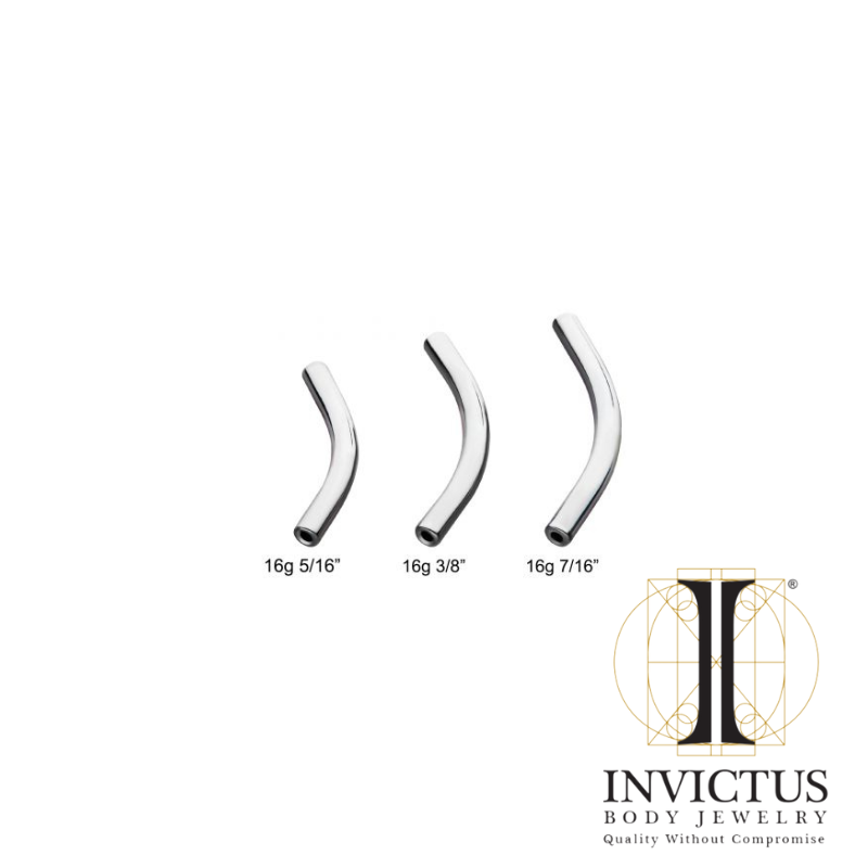 16g Threadless Titanium Curved Barbell