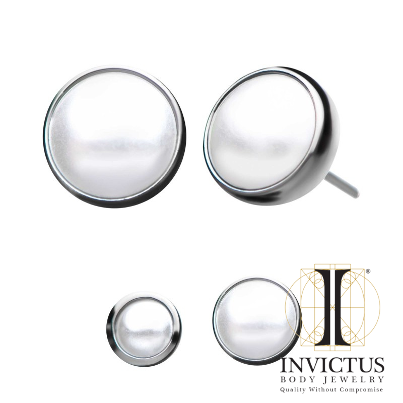 Titanium Gevindløs Pearl Front Facing Top
