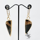 Earrings with Black Sardonix(Pair)