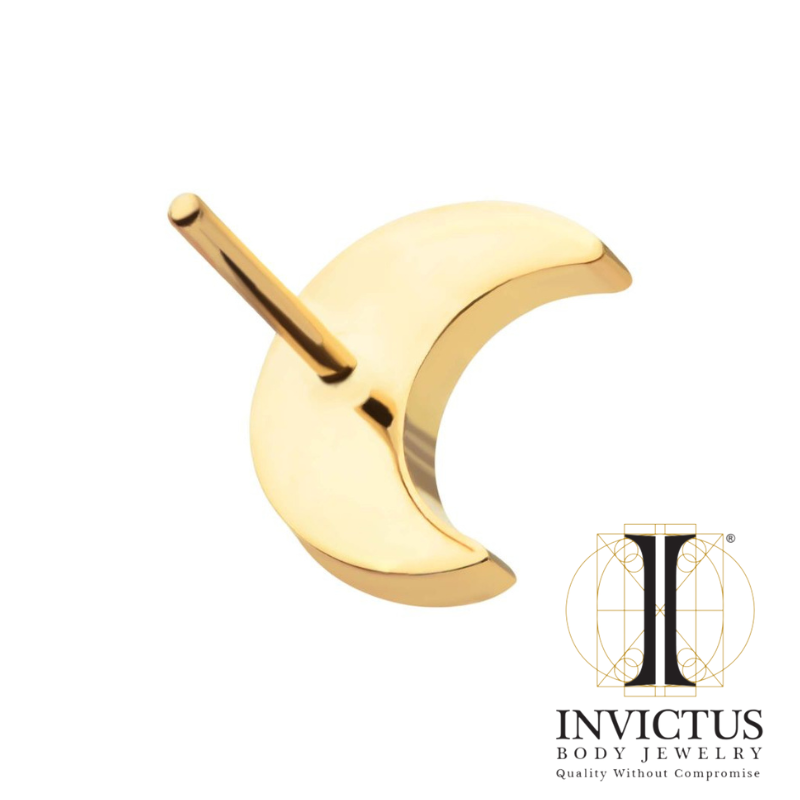 24Kt guld PVD Titanium Threadless Moon Top.