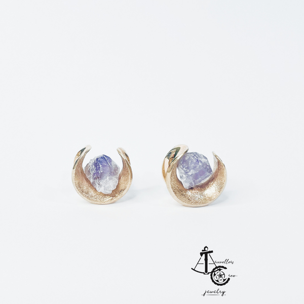 Saddles with amethyst (Pair)