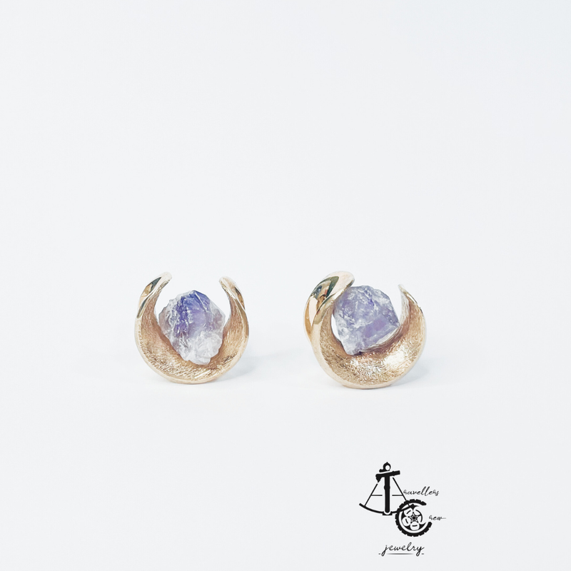 Saddles with amethyst (Pair)