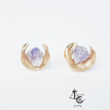 Saddles with amethyst (Pair)