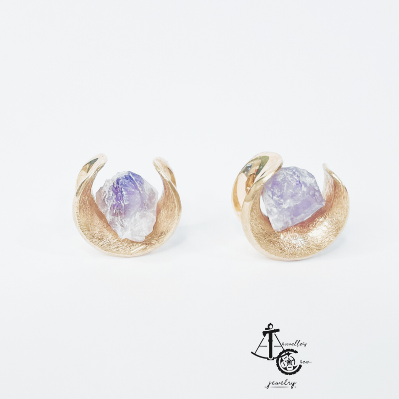 Saddles with amethyst (Pair)