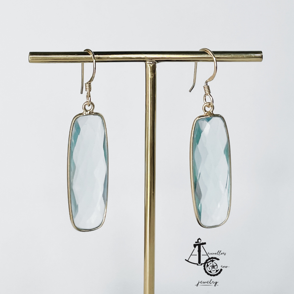 Earrings with Aquamarine (Pair)