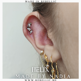 Titanium Oscillerende Marquise CZ Cluster Ends