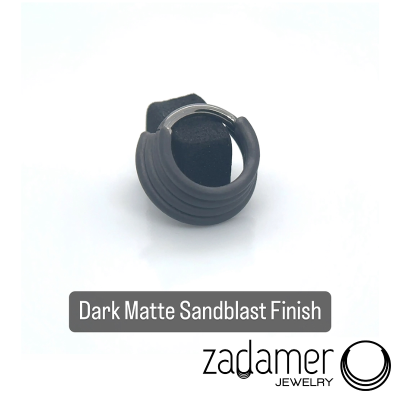 Titanium Triple Weld-Faceted Hinged Rings Clickers