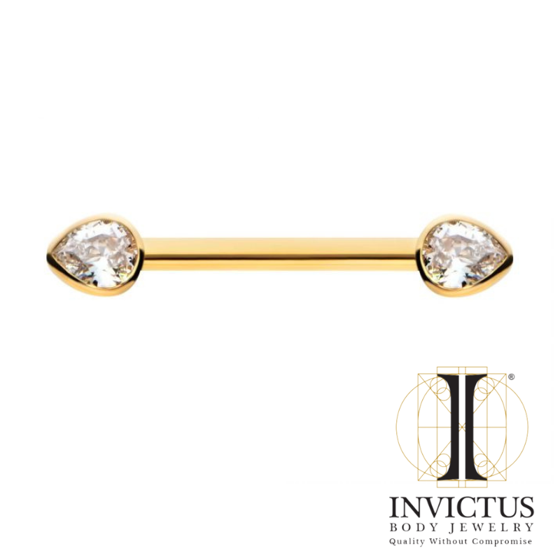 24Kt Gold PVD Titanium Threadless Bezel Facing End