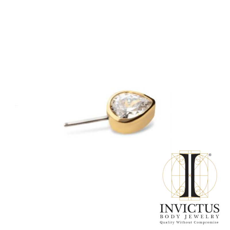 24Kt Gold PVD Titanium Threadless Bezel Facing End