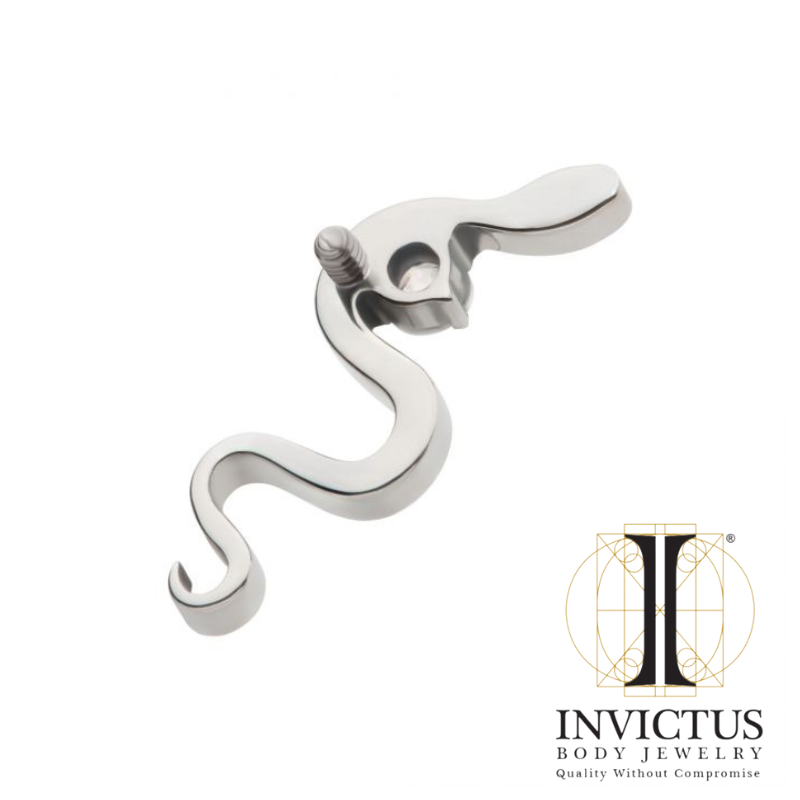 Titanium Snake med Prong CZ Gem Ender