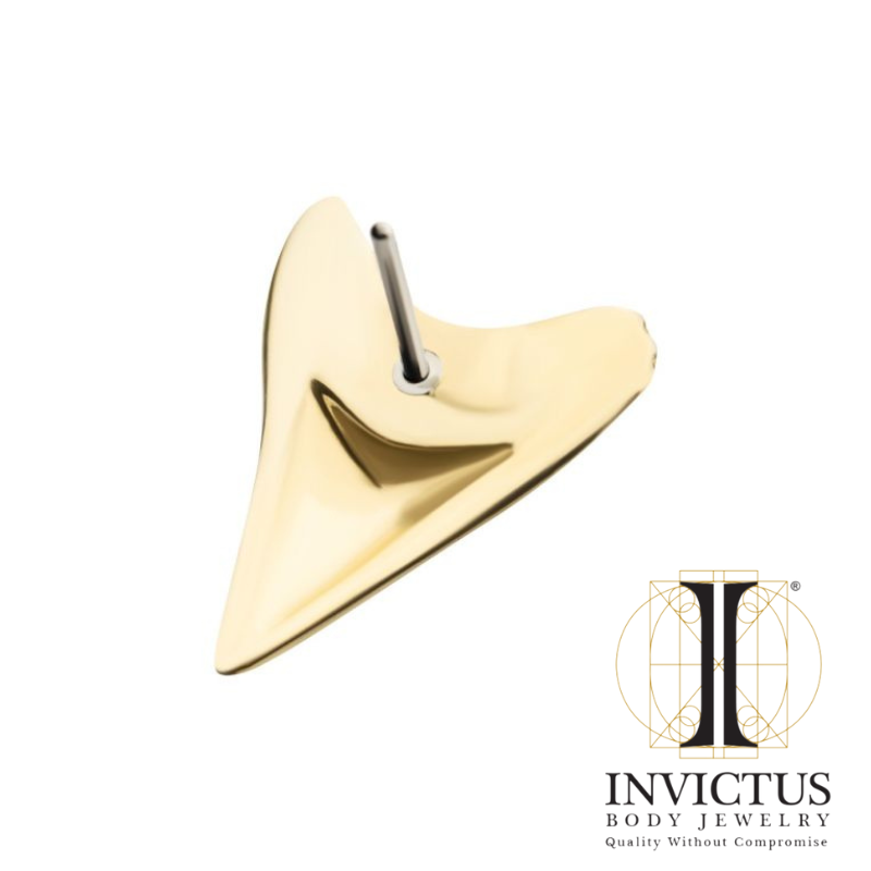 14Kt Gold Threadless Megalodon Shark Tooth Ends