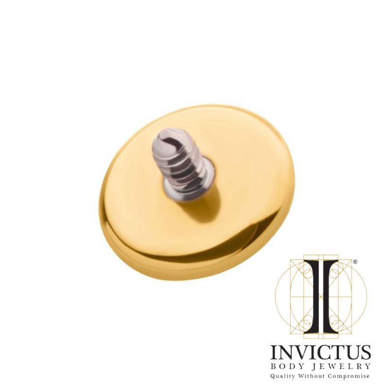 24Kt guld PVD Titanium Flade Disc Ender