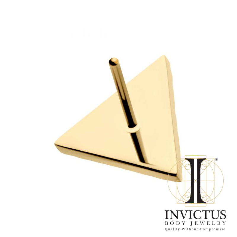 24Kt Gold PVD Titanium Corrugated Triangle ends