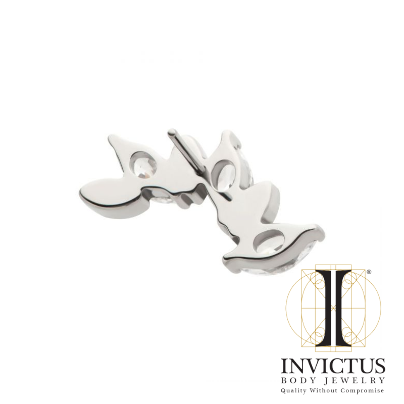 Titanium Oscillating Marquise CZ Cluster Ends