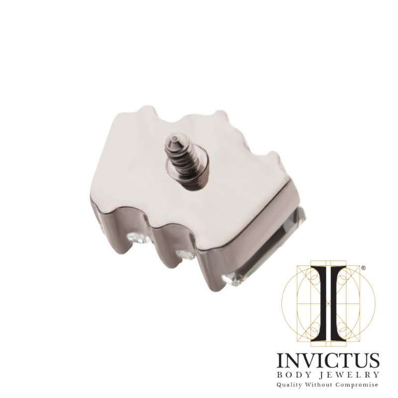 Titanium Prong Sæt Baguette CZ Cluster Ender 