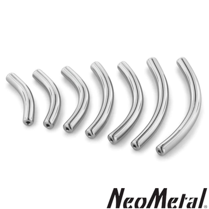 NeoMetal Titanium 14g Navel Curved Barbells Threadless