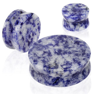 Blue Spot Stone Plug Double Flare Sadel