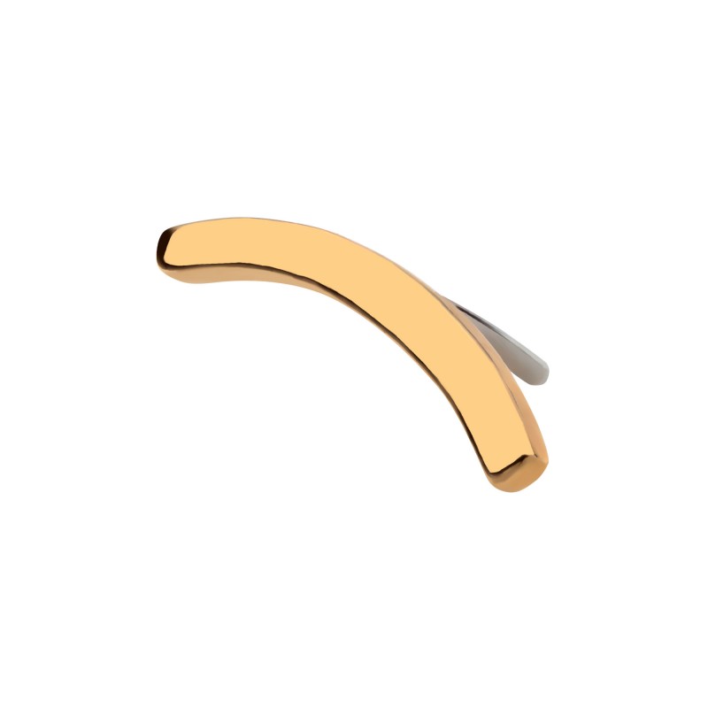 14Kt Yellow Gold Threadless Curved Top