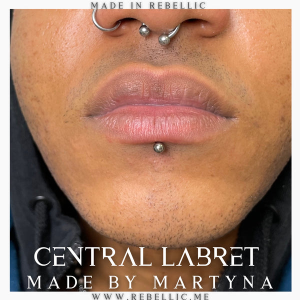 Body Piercing Labret Central Bioflex Push-Fit Labret With Clear